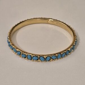 Kenneth Jay Lane Gold and Blue Bracelet